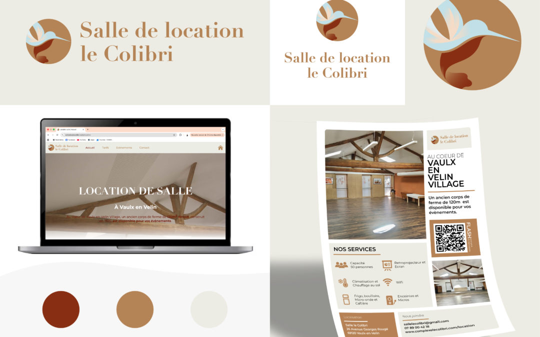 Identité visuelle et site web • Salle de location le colibri